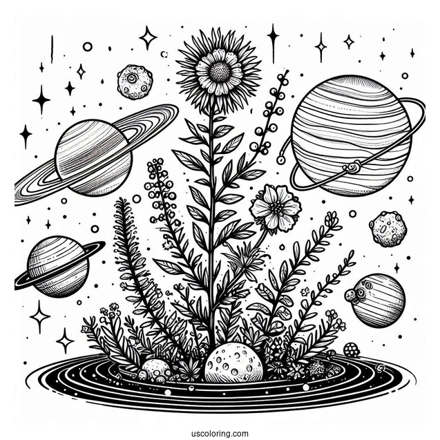 Plants In The Solar System To Scale