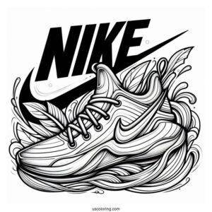 Nike Coloring Page Of Logo
