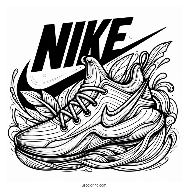 Nike Coloring Page Of Logo