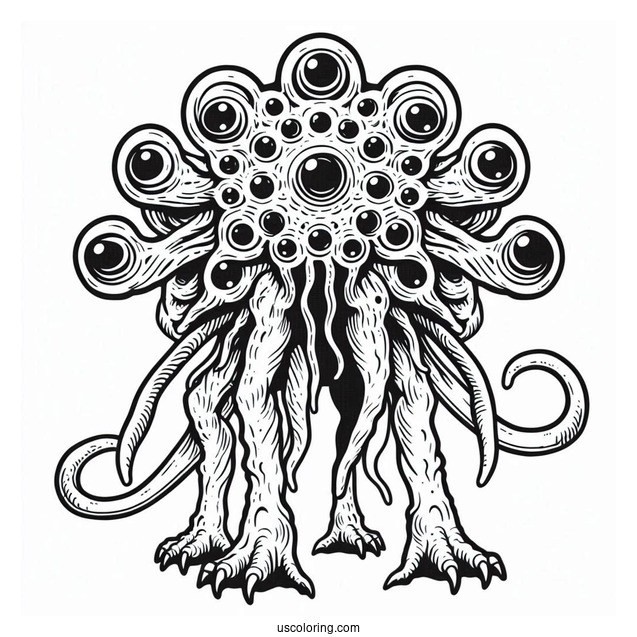 Demogorgon Monster From Stranger Things To Color