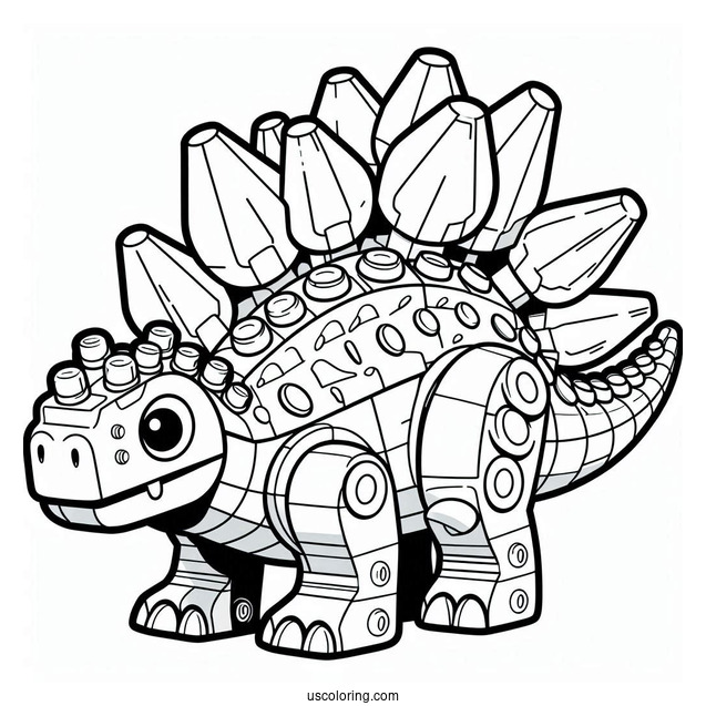 Lego Stegosaurus Coloring Page