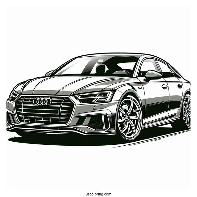 Audi A5 Sports Car Coloring Page