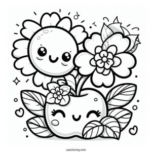 Cartoon Apple Blossom Shopkins Under The Sun Coloring In