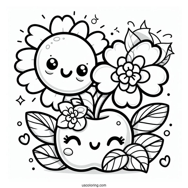 Cartoon Apple Blossom Shopkins Under The Sun Coloring In