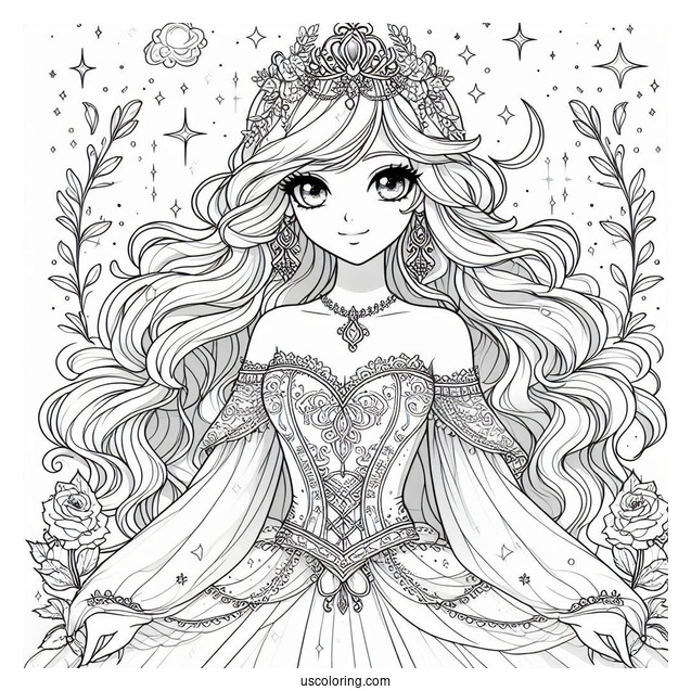 Princess Coloring Page Of Princess Nezmina Of Legend of the Cryptids