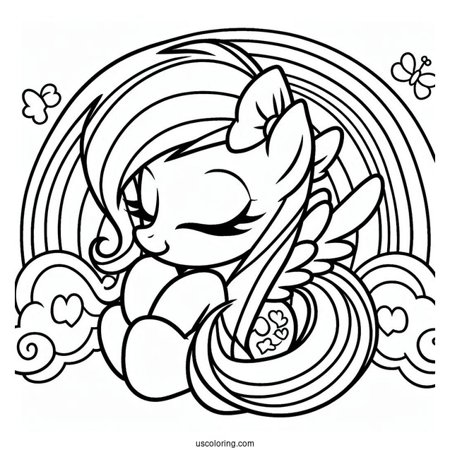 Easy Rainbow Dash With Pinkie Pie Coloring Page For Kids