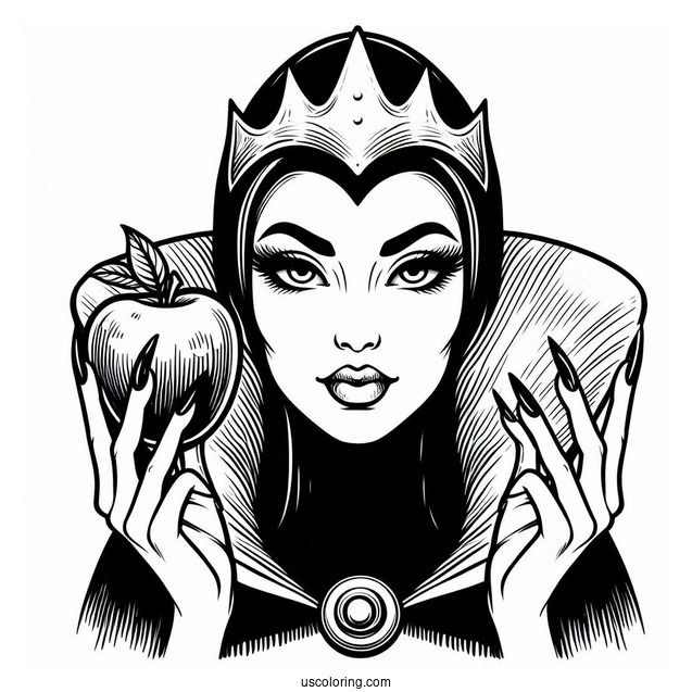 Evil Queen Holding The Poisoned Apple