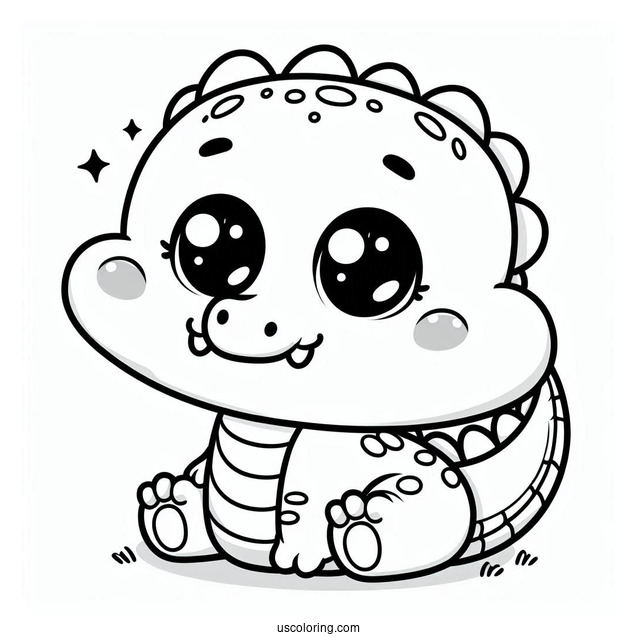 Cute Baby Cartoon Crocodile