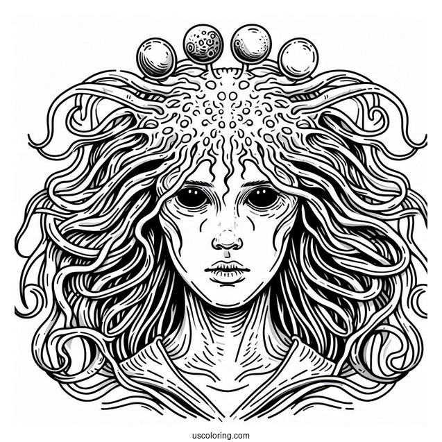 Coloring Page Of Vecna From Stranger Things