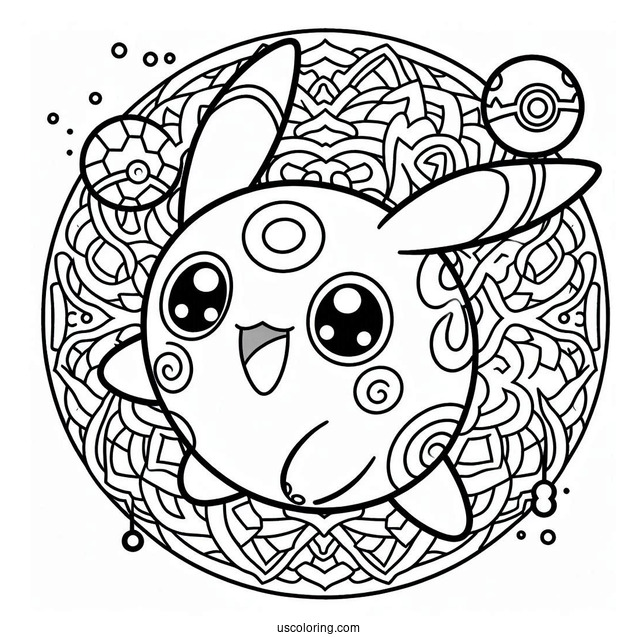 Easy Koffing Mandala Coloring Page For Kids