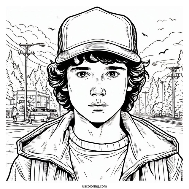 Coloring Sheet For Mike Wheeler