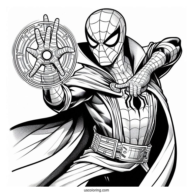 Spider-Man And Doctor Strange Coloring Sheet