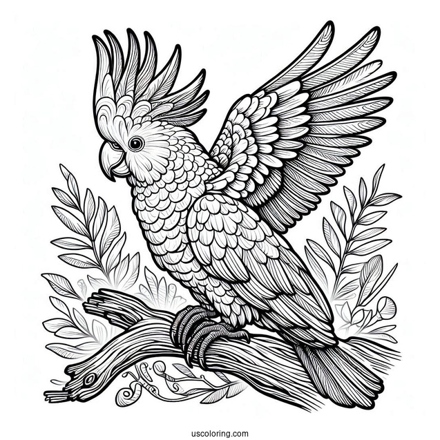 Australian Cockatoo To Color