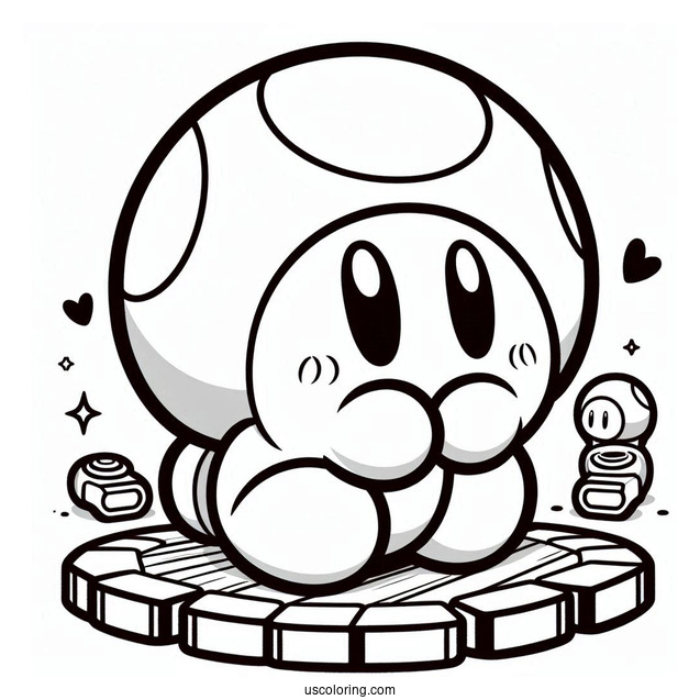 Shy Guy Coloring Page In Mario Kart Race Track