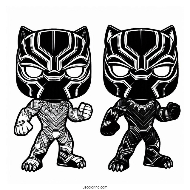 Funko Pop Black Panther Coloring For Kids