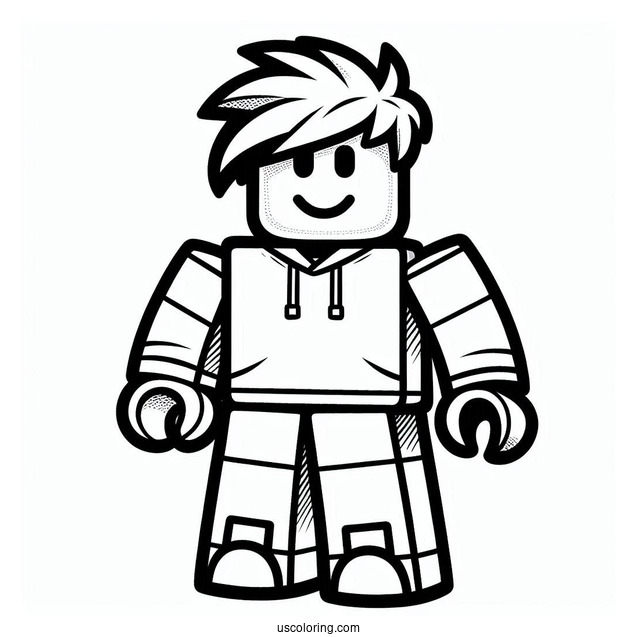 Roblox Minecraft Coloring Page For Kids