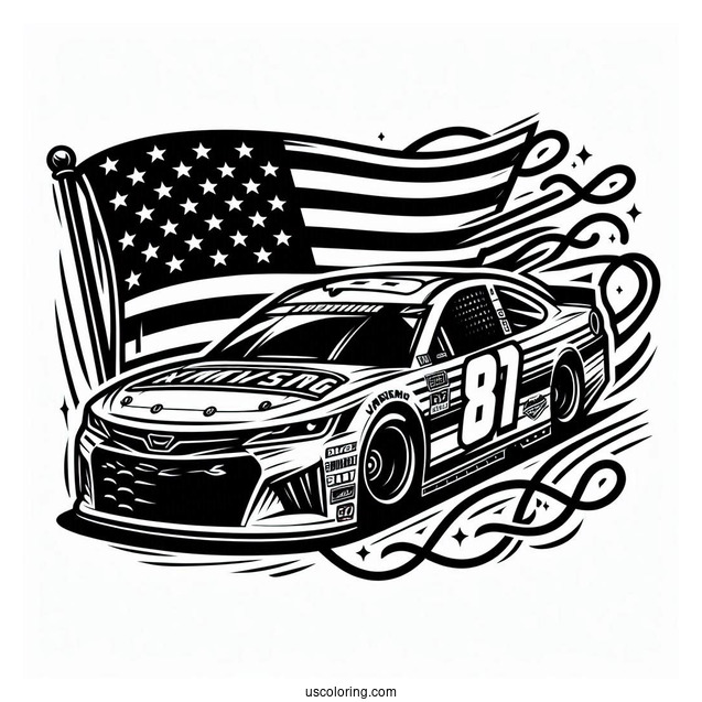 NASCAR Coloring Page Racing Logo