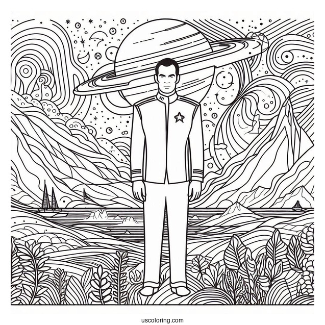 Star Trek Coloring Page Of The Orville Poster