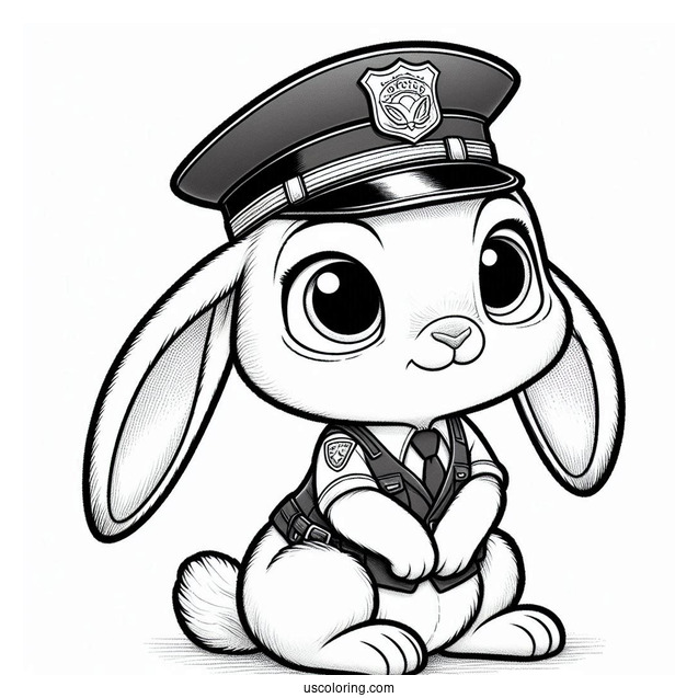 Officer _Judy_ Hopps Coloring Page