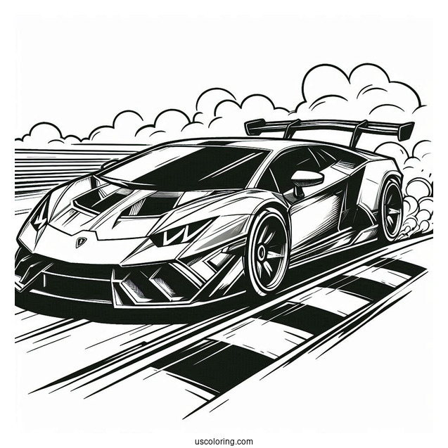 Lamborghini Racing On Track