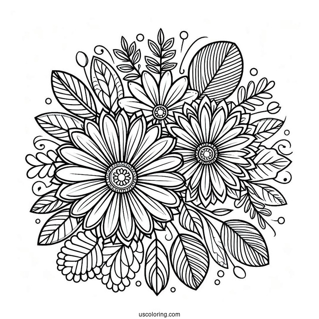 Flower Coloring Pages Of Intricate Daisy Mandala