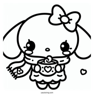 Sanrio Coloring Pages Of Simple Keroppi For Kids