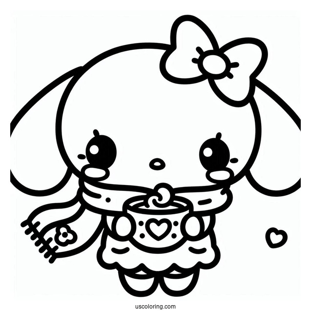 Sanrio Coloring Pages Of Simple Keroppi For Kids