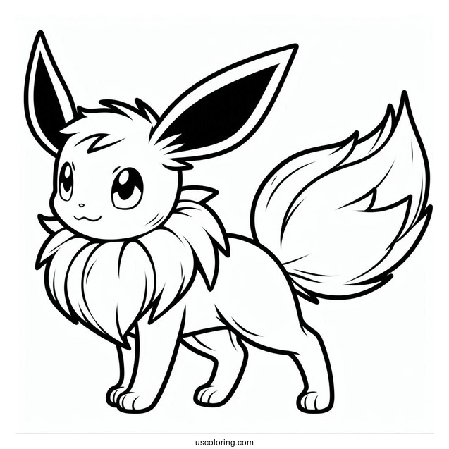 Coloring Page Of Jolteon Eevee Outline