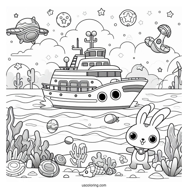 Octonauts Coloring Page Inside The Ship