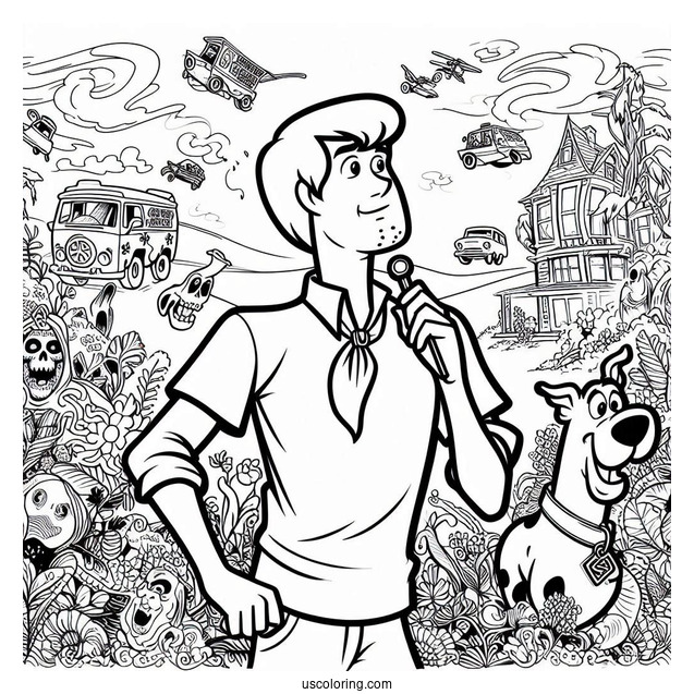 Mystery In From Scooby-Doo Coloring Sheet