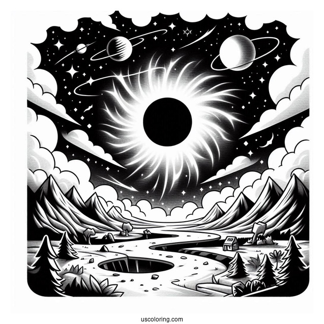 Black Hole Roblox Coloring Page