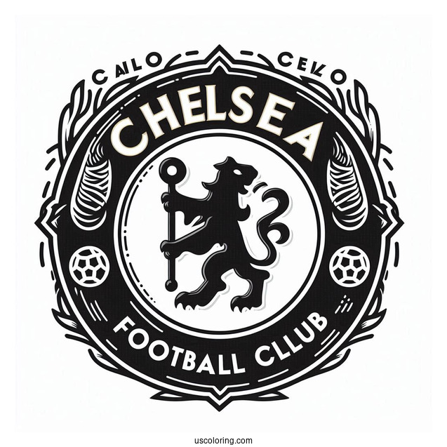 Chelsea Football Club Logo To Color