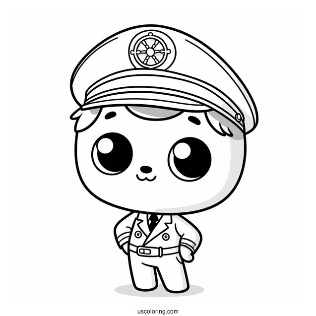 Octonauts Coloring Page Of Simple Captain Barnacles For Kids
