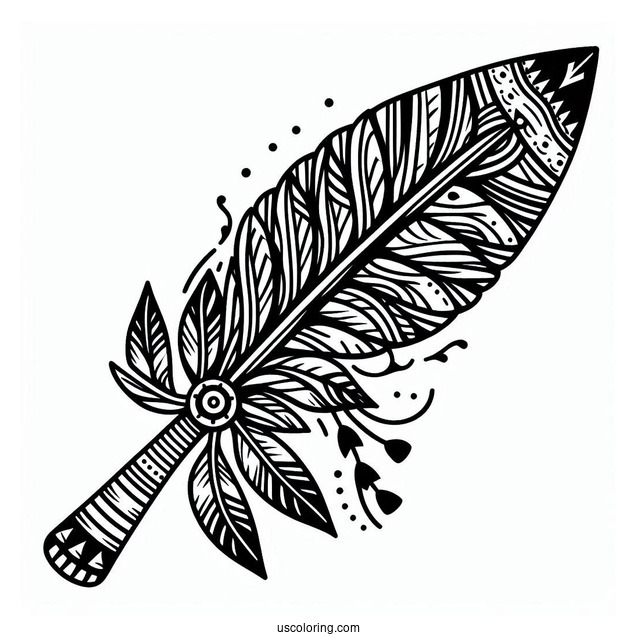 Native American Coloring Page Tomahawk For Kids