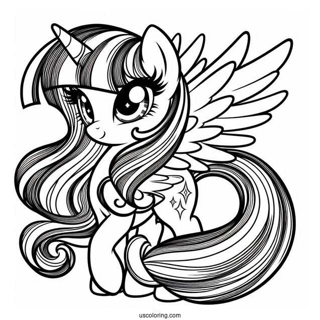 Coloring Page of Twilight Sparkle Outline