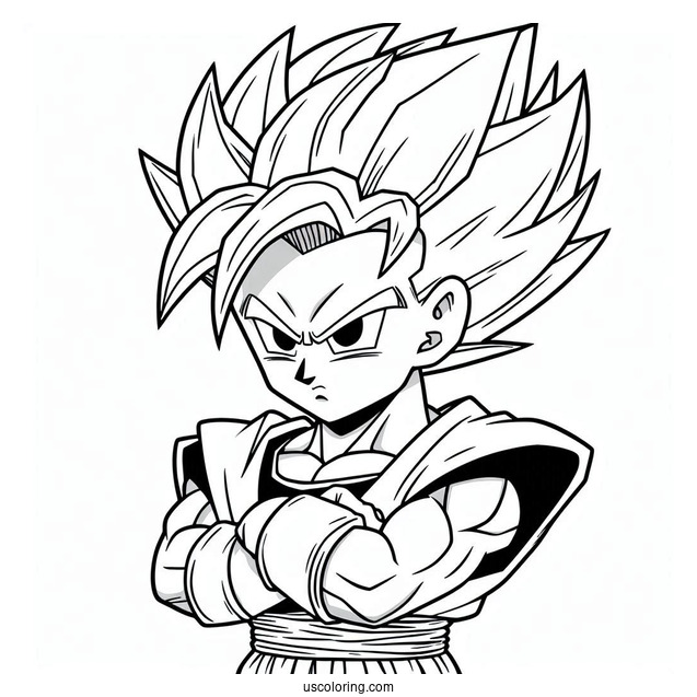 Vegito Character Coloring Page