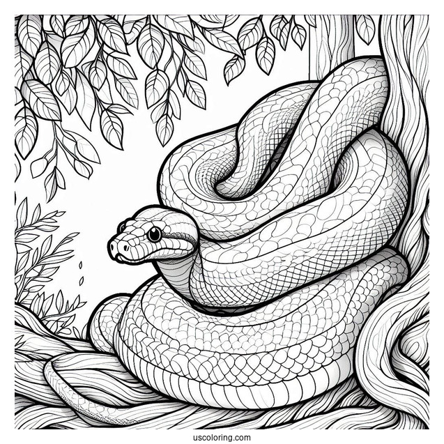 Large Python Hiding In Tree