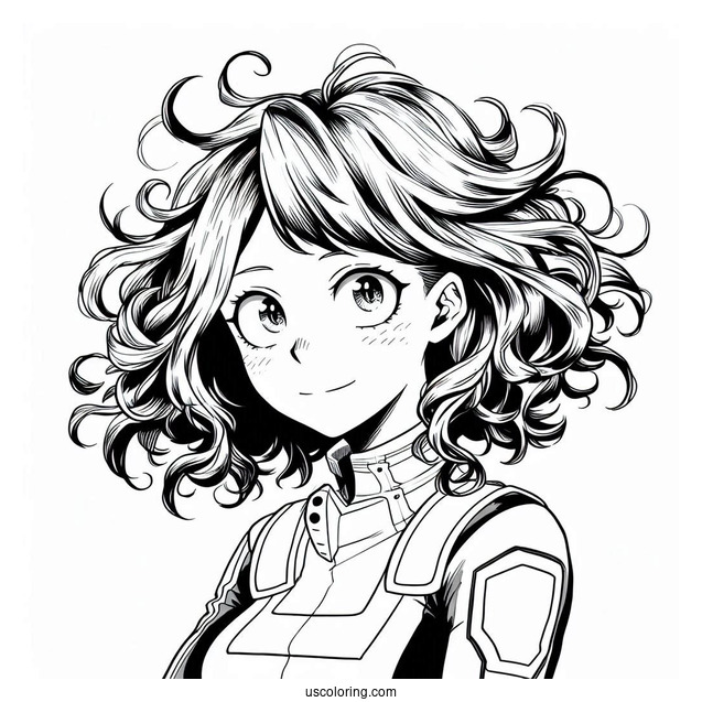 My Hero Academia Coloring Page Of Izuku Midoriya For Kids