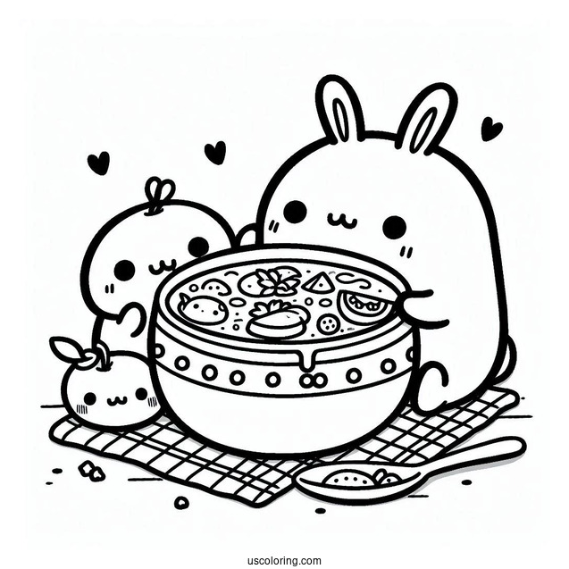 Sumikko Gurashi Coloring Page Making Soup With Ebifurai No Shippo