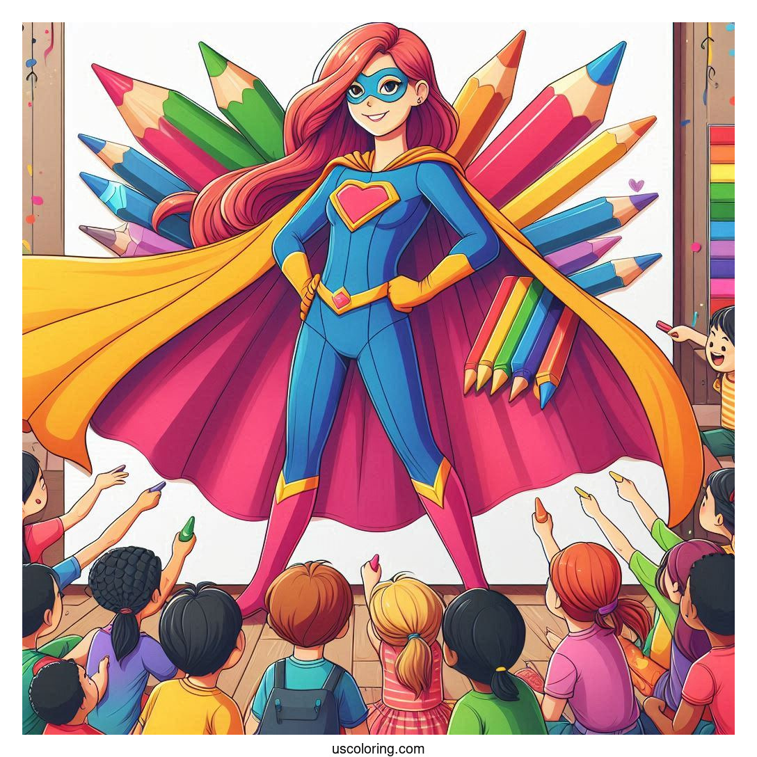Supergirl Coloring Pages Featured Image
