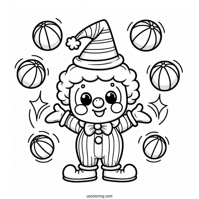 Cute Juggling Clown