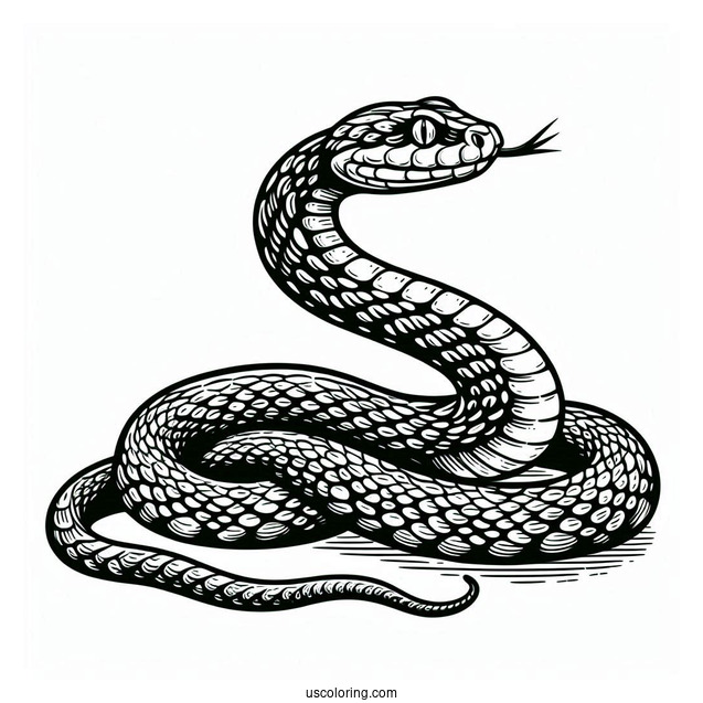 Deadly Viper Snake To Color