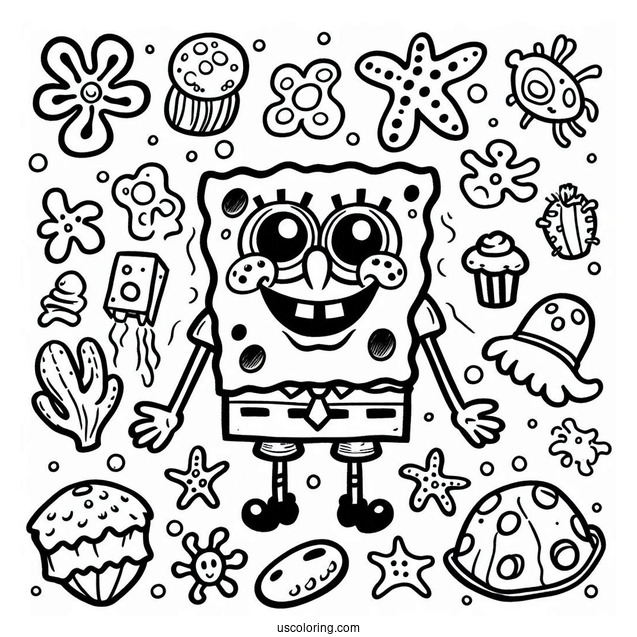 SpongeBob Coloring Page Of Barnacle Boy