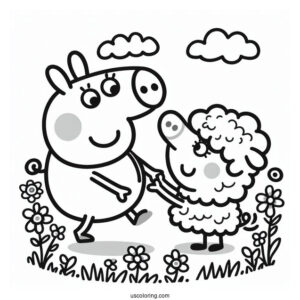 Peppa Pig Playing With Suzy Sheep