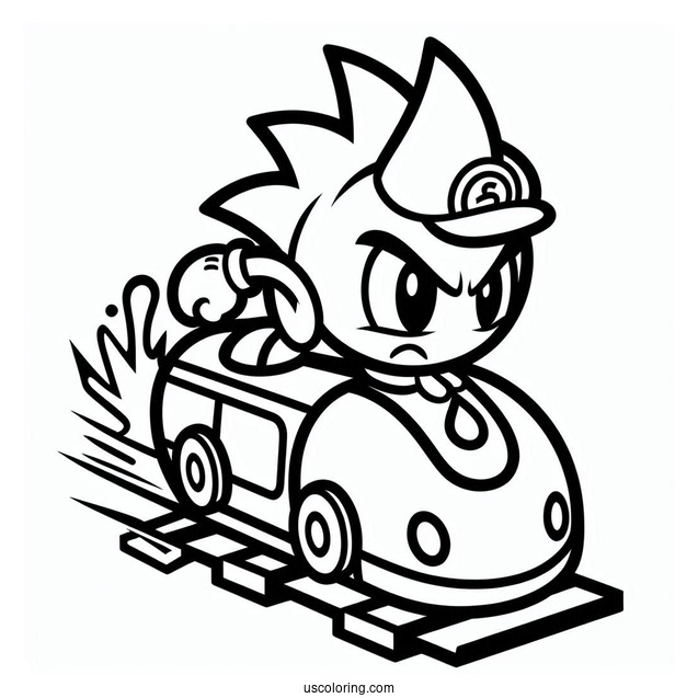 Subway Surfers Coloring Page Angry Spike For Preschoolers
