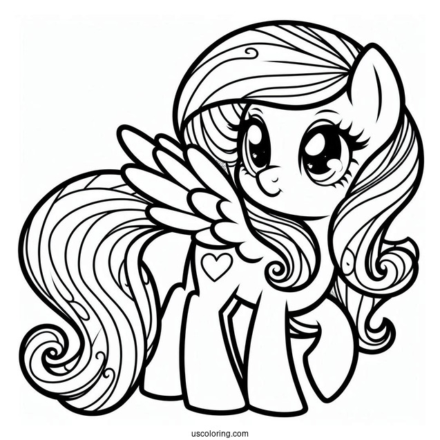 Retro Applejack Pony Coloring In