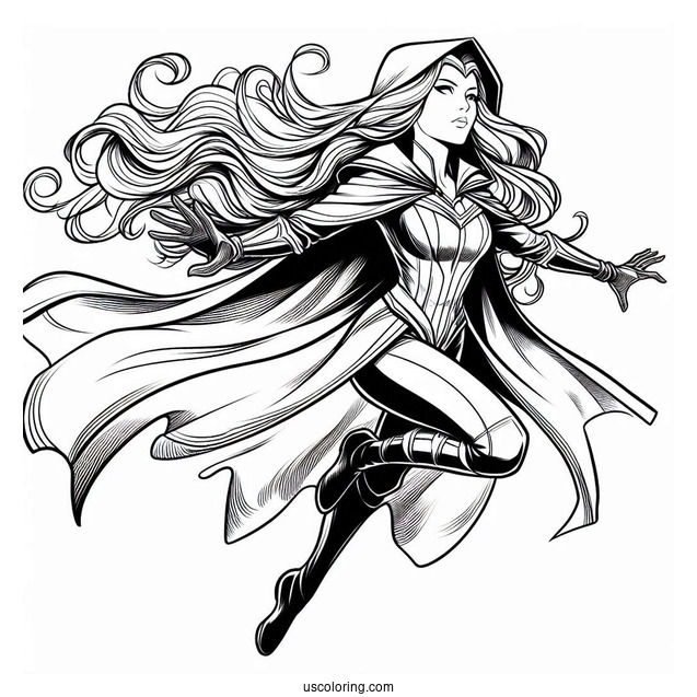 Scarlet Witch Floating In The Air