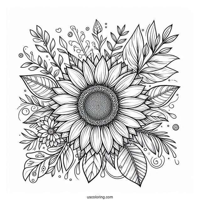 Detailed Coloring Page For Adults