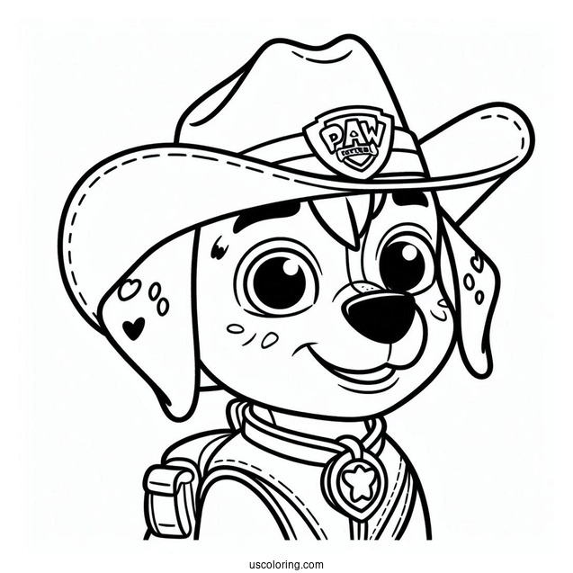 Tracker Wearing Cow Boy Hat To Color