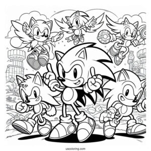 Sonic And Friends Coloring Page